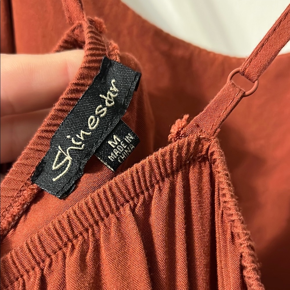 Shinestar medium Rust Brown Jumpsuit - Picture 4 of 6